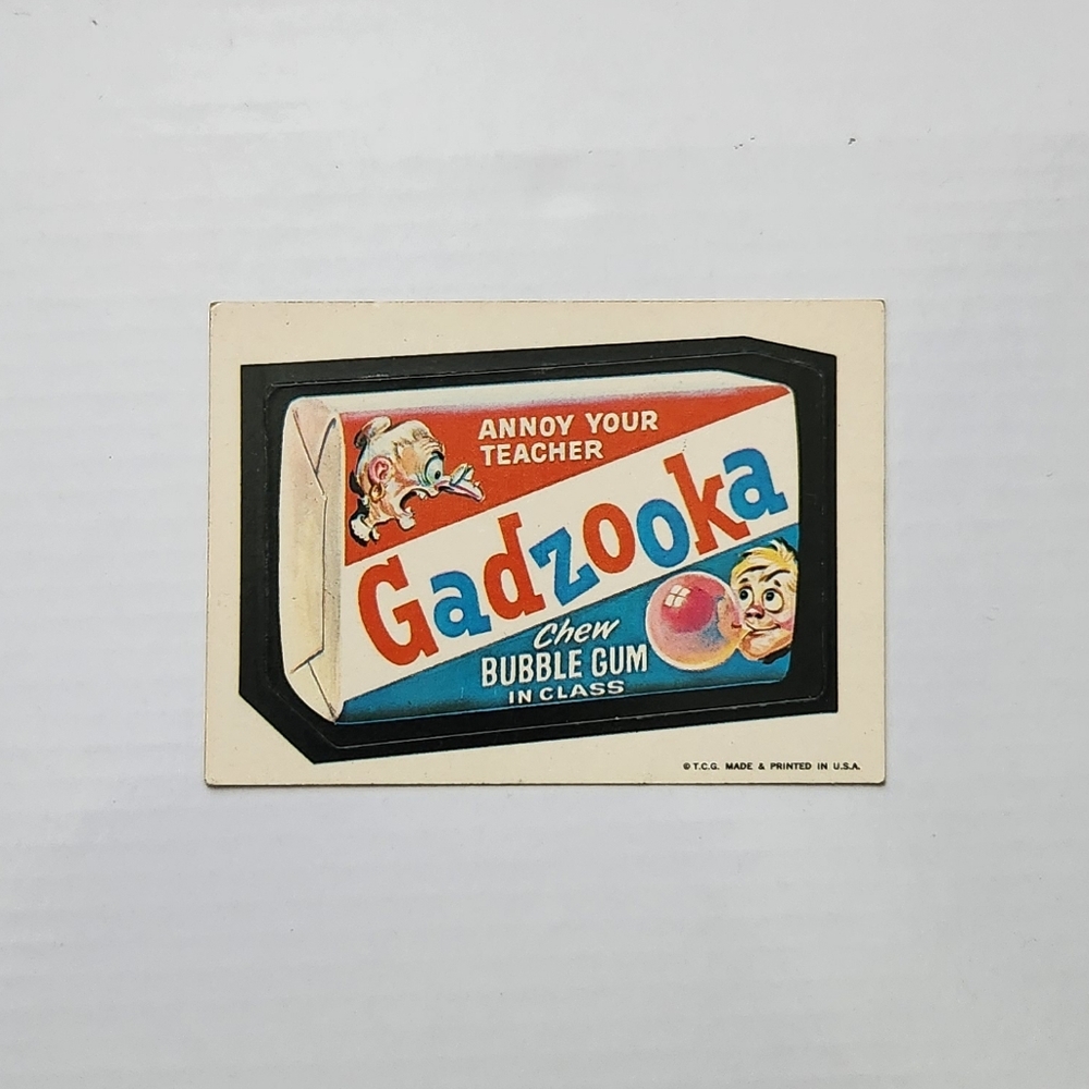 🍬Rare Vintage 1973 Wacky Packages Sticker - "Gadzooka" Trading Card Collectible